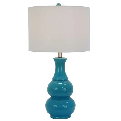 24" Harper Ceramic Desk Lamp Teal - Decor Therapy 3 24" Harper Ceramic Desk Lamp Teal - Decor Therapy