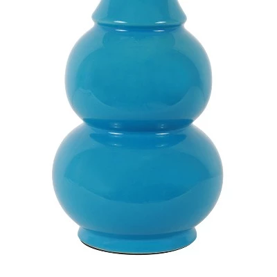 24" Harper Ceramic Desk Lamp Teal - Decor Therapy 5 24" Harper Ceramic Desk Lamp Teal - Decor Therapy - Image 3