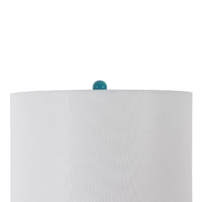 24" Harper Ceramic Desk Lamp Teal - Decor Therapy 6 24" Harper Ceramic Desk Lamp Teal - Decor Therapy - Image 4