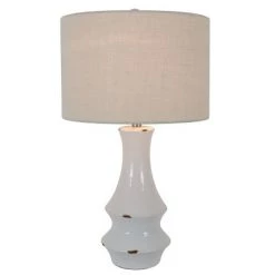 30" Ceramic Callie Table Lamp White - Decor Therapy