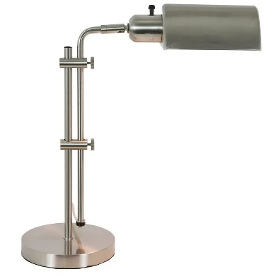 13" Adjustable Pharmacy Table Lamp Brushed Steel - Decor Therapy 3 13" Adjustable Pharmacy Table Lamp Brushed Steel - Decor Therapy