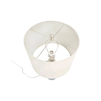 Stoneware Table Lamp with Embossed Grid Pattern - 3R Studios 5 Stoneware Table Lamp with Embossed Grid Pattern - 3R Studios - Image 3