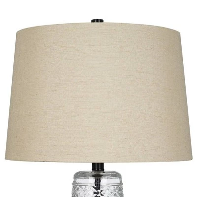 29" Glass Table Lamp Clear - Cresswell Lighting 3 29" Glass Table Lamp Clear - Cresswell Lighting