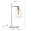 JONATHAN Y 22.25" Metal and Marble Lorena Modern Glam Table Lamp (Includes LED Light Bulb) Copper - Jonathan Y -Loca Table Lamps Store unnamed file 4541