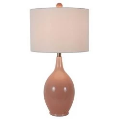 27" Annabelle Ceramic Table Lamp Rose - Decor Therapy