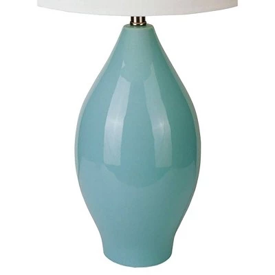 10.75" Traditional Ceramic Table Lamp Green - Ore International 4 10.75" Traditional Ceramic Table Lamp Green - Ore International - Image 2