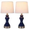Set of 2 Draper Table Lamp with USB Ports (Includes LED Light Bulb) Blue - Decor Therapy 1 Set of 2 Draper Table Lamp with USB Ports (Includes LED Light Bulb) Blue - Decor Therapy -Loca Table Lamps Store unnamed file 4594