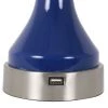 Set of 2 Draper Table Lamp with USB Ports (Includes LED Light Bulb) Blue - Decor Therapy -Loca Table Lamps Store unnamed file 4597