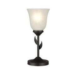 12" Metal Floral Uplight Table Lamp - Cresswell Lighting