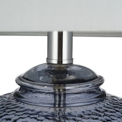 23.5" Glass Table Lamp Gray - Cresswell Lighting 3 23.5" Glass Table Lamp Gray - Cresswell Lighting