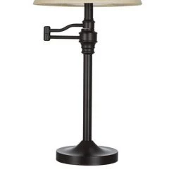 27" Swing Arm Table Lamp Bronze - Cresswell Lighting