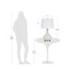 25.25" Glass Lamp White - Cresswell Lighting -Loca Table Lamps Store unnamed file 4685
