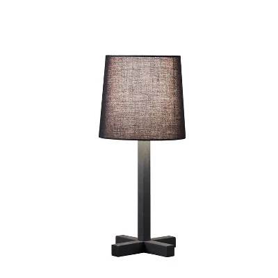16.5" Traditional Metal Table Lamp with Cross Leg Base Black - Ore International 3 16.5" Traditional Metal Table Lamp with Cross Leg Base Black - Ore International