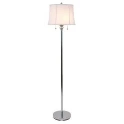 61.5" Twin Lamp Silver - Decor Therapy