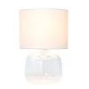 Glass Table Lamp with Fabric Shade Fresh White - Simple Designs -Loca Table Lamps Store unnamed file 469