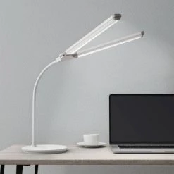 Trademark Global Foldable Lamp-Dual Light Bar with Dimming (Includes LED Light Bulb)