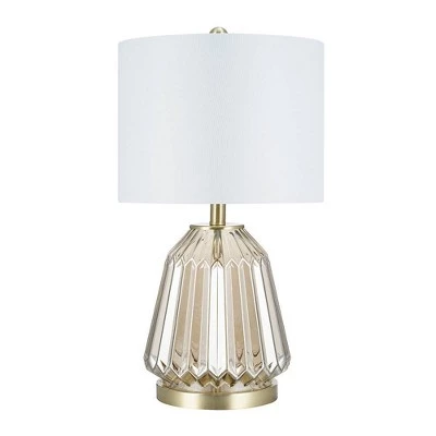 23.5" Glass Table Lamp Champagne (Includes LED Light Bulb) - Cresswell Lighting 3 23.5" Glass Table Lamp Champagne (Includes LED Light Bulb) - Cresswell Lighting