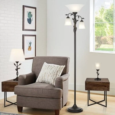 21" Metal Table Lamp Floral - Cresswell Lighting 8 21" Metal Table Lamp Floral - Cresswell Lighting - Image 6