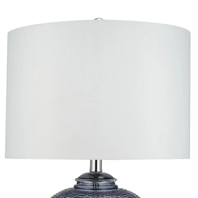 23.5" Glass Table Lamp Gray (Includes LED Light Bulb) - Cresswell Lighting 4 23.5" Glass Table Lamp Gray (Includes LED Light Bulb) - Cresswell Lighting - Image 2