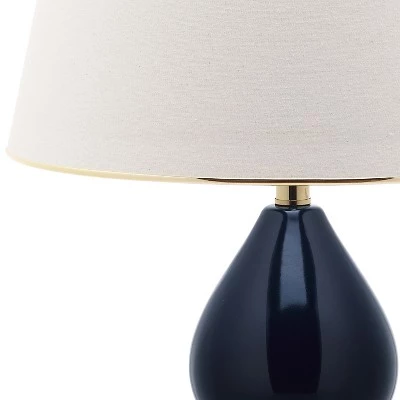 (Set of 2) 26.5" Jill Double- Gourd Ceramic Lamp Navy (Includes CFL Light Bulb) - Safavieh 5 (Set of 2) 26.5" Jill Double- Gourd Ceramic Lamp Navy (Includes CFL Light Bulb) - Safavieh - Image 3