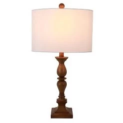 23" Ellie Transitional Table Lamp Honey Pine - Decor Therapy