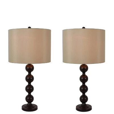 28.5" Set of 2 Sadie Stacked Ball Table Lamp Bronze - Decor Therapy 3 28.5" Set of 2 Sadie Stacked Ball Table Lamp Bronze - Decor Therapy