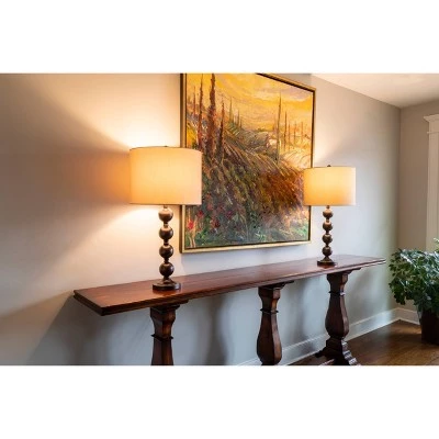 28.5" Set of 2 Sadie Stacked Ball Table Lamp Bronze - Decor Therapy 8 28.5" Set of 2 Sadie Stacked Ball Table Lamp Bronze - Decor Therapy - Image 6