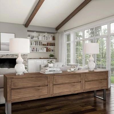 Trademark Global Set of 2 Ceramic Double Gourd Table Lamps (White) 5 Trademark Global Set of 2 Ceramic Double Gourd Table Lamps (White) - Image 3