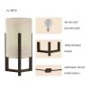 Trademark Global Cylinder Lamp with Column Wood Base (Includes LED Light Bulb) -Loca Table Lamps Store unnamed file 4848