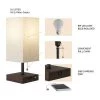 Trademark Global USB Rectangle Lamp with Wood Base (Includes LED Light Bulb) -Loca Table Lamps Store unnamed file 4862