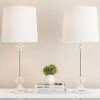 Trademark Global Crystal Lamps-Set of 2 Faceted Silver Lighting (Includes LED Light Bulb) -Loca Table Lamps Store unnamed file 4869