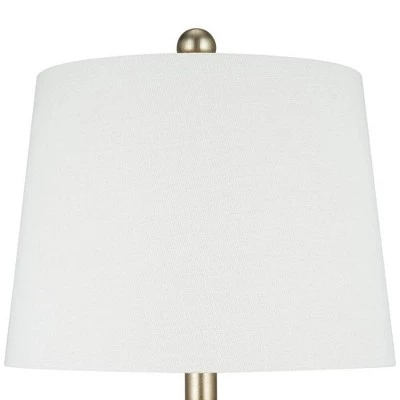 24" Faux Wood Table Lamp (Includes LED Light Bulb) Silver - Cresswell Lighting 5 24" Faux Wood Table Lamp (Includes LED Light Bulb) Silver - Cresswell Lighting - Image 3