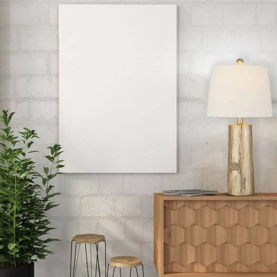 24" Faux Wood Table Lamp (Includes LED Light Bulb) Silver - Cresswell Lighting 7 24" Faux Wood Table Lamp (Includes LED Light Bulb) Silver - Cresswell Lighting - Image 5