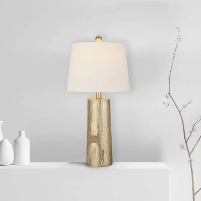 24" Faux Wood Table Lamp (Includes LED Light Bulb) Silver - Cresswell Lighting 8 24" Faux Wood Table Lamp (Includes LED Light Bulb) Silver - Cresswell Lighting - Image 6