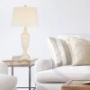 28" Faux Wood Table Lamp (Includes LED Light Bulb) White - Cresswell Lighting 12 28" Faux Wood Table Lamp (Includes LED Light Bulb) White - Cresswell Lighting -Loca Table Lamps Store unnamed file 4969