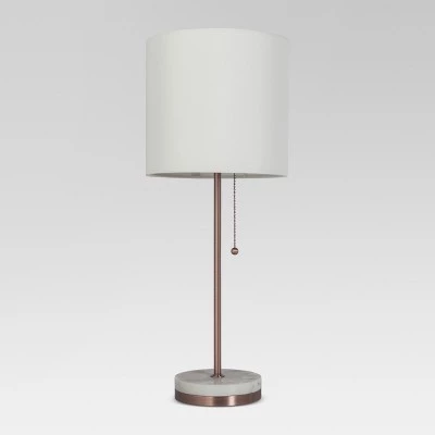 Hayes Marble Base Stick Lamp - Project 62 Nickel 3 Hayes Marble Base Stick Lamp - Project 62 Nickel