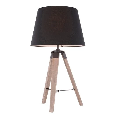 27" Compass Table Lamp Black/Gray - LumiSource 3 27" Compass Table Lamp Black/Gray - LumiSource