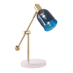 44185" Marcel Desk Lamp Blue/Gold/White - LumiSource
