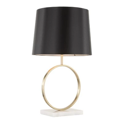 26" Moon Table Lamp Black/Gold/White - LumiSource 3 26" Moon Table Lamp Black/Gold/White - LumiSource