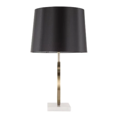 26" Moon Table Lamp Black/Gold/White - LumiSource 4 26" Moon Table Lamp Black/Gold/White - LumiSource - Image 2