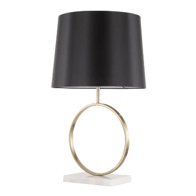 26" Moon Table Lamp Black/Gold/White - LumiSource 5 26" Moon Table Lamp Black/Gold/White - LumiSource - Image 3