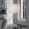 Transitional Satin Brass Double Ring Table Lamp with Glass Pedestal Gray - StyleCraft -Loca Table Lamps Store unnamed file 552