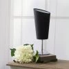 Mini Table Lamp with Angled Fabric Shade Black - Simple Designs -Loca Table Lamps Store unnamed file 603