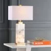 27.5" Elizabeth Alabaster Table Lamp (Includes LED Light Bulb) White/Gold - JONATHAN Y -Loca Table Lamps Store unnamed file 613