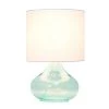 Glass Raindrop Table Lamp with Fabric Shade Aqua - Simple Designs -Loca Table Lamps Store unnamed file 623