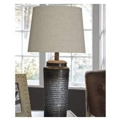 Norbert Metal Set Of 2 Table Lamp Gray - Signature Design by Ashley