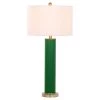 (Set of 2) 31.5" Ollie Faux Woven Leather Table Lamp (Includes CFL Light Bulb) Dark Green - Safavieh -Loca Table Lamps Store unnamed file 637
