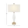 Olivia & May Modern Glass and Iron Tapered Table Lamp - Olivia & May -Loca Table Lamps Store unnamed file 686