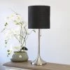 Tapered Desk Lamp with Fabric Drum Shade Black/Silver - Simple Designs -Loca Table Lamps Store unnamed file 689
