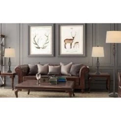 61" Metal Floor Lamp and 29" (Set of 2) Matching Table Lamps Armadillo - Cal Lighting